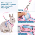 cobee Adjustable Bunny Harness and Leash Set, Rabbit Breathable Harness