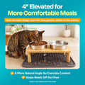 Elevated Cat Food Stand for Cat Feeders & Bowls -4" Raised Cats Bowl Stand