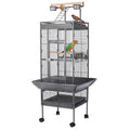 HSM 62 Inch Wrought Iron Large Bird Flight Cage with Rolling Stand for African Grey Parrot Cockatiel Sun Parakeet Conure Lovebird Canary…