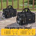 Conlun Cat Carrier Soft-Sided Pets Travel Carriers up to 15 Lbs,Black M