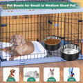 Crate Water Bowl No Spill, 2 Pack Dog Crate Bowls Hanging, Kennel Dog Water Food Bowls Mountable, Pet Cage Accessories F