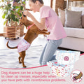 Pet Soft Disposable Dog Diapers - Female Dog Diapers with Adjustable Foam Tail Hole, Ultra Protection Puppy & Cat Diaper