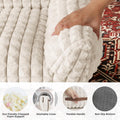 Cat Couch Bed with Fluffy Faux Rabbit Fur for Indoor Cats, 36 Inch