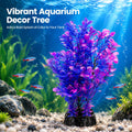 Mipukbay Purple Aquarium Plants - Artificial Plastic Fish Tank Decor, Realistic Ornament Safe for Fish & Shrimp, Low-Mai