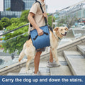 COODEO Dog Carry Sling, Emergency Backpack Pet Legs Support & Rehabilitation Dog Lift Harness for Nail Trimming, Dog Car