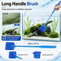 Fish Tank Cleaner Kit with Digital Thermometer, Gravel Vacuum for Aquarium, Aquarium Vacuum & Siphon, Fish Tank Cleaning