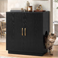 Gitelsnour 30.9'' Litter Box Enclosure Furniture- Hidden Storage, CLB003BK