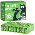 Pet N Pet 1080 Counts Green Poop Bags for Dogs, 41% Plant Based & 59% PE Extra Thick Dog Poop Bags Rolls, 9" x 13", Unscented Pet Waste Bag