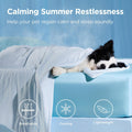 Bedsure Cooling Blanket for Small Dogs with Breathable Air-Core Fill Q-MAX>0.4 - Dog Cooling Mat Soft, Lightweight Pet Cat Throw Cold Blanket Washable for Summer, Arctic Blue, 25x35