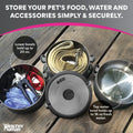 Healthy Human Travel Pet Bento Bowls - Human-Grade Stainless Steel & BPA-Free, Leak-Proof Water & Food Container Set for