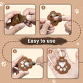 Bifeaw 12 Packs Learher Pet Hair Storage Keychain - Dog Cat Fur Memory Charm - Furever Keychain for Collecting Cat and Dog Hair