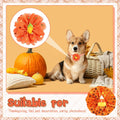 Frienda 8 Pcs Fall Thanksgiving Dog Collar Flower Attachment Bows Charms