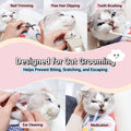 35.5" Extra Large Cat Grooming Wrap,Soft Self-Stick Cat Burrito Restraint Blanket Grippy Cloth for Large Cats & Small Dogs Medicine,Nail Clipping,Ear Cleaning,Teeth Brushing Anti-Scratch Anti-Escape