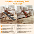 VavoPaw Dog Ramp for Couch, Foldable Dog Ramps for Small Dogs Up to 33 LBS