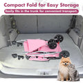 DUMOS 3 Wheels Pet Stroller for Small Dogs and Cats, Foldable