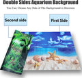 XCNO Aquarium Background Poster Fish Tank Wallpaper, Double-Sided, 12"x 25"