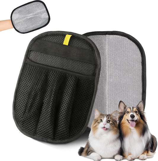 Pet Hair Removal Glove, Finger-Slot Purepath Glove for Dogs & Cats