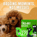 Pet N Pet Dog Poop Bags Rolls, 270 Count, 41% Plant Based, Unscented, Green