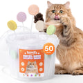 Pawaura 50 Pack Freeze Dried Cat Lollipop Treats, 5 Flavors, 70% High Protein Natural Cat Treats for Hairball Control & Urinary Health, Interactive Cat Toy,Cat Birthday Treats& Food Toppers