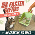 Sprinkle & Sweep Speed Sifter Switch Cat Litter Scooper, 2-in-1 Sifter Tool
