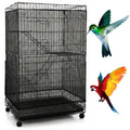 Trinkrittey Large Bird Cage Seed Cather, Black Bird Cage Cover Universal Nylon Birdcage Net Elastic Band Skirt Seed Guard for Parrot Parakeet Macaw(118 x 31.5in/300 x 80cm)