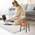 PROERR Lifted Dog Bowl Stand - Without Bowls, Single Raise Pet Food Table Adjustable Wide 7-11", Tall 10" - Bowl Stand S