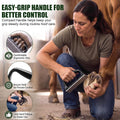 2 Pcs Hoof Rasp Set for Horse Goat Hooves, Easy-Grip Handle, Black
