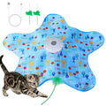 Cat Toy, Interactive Cat Toy, Cat Toys Interactive, Rechargeable Hide And Seek Automatic Kitten Toy With 2 Replaceable Wands, 3 Modes, 10-Min Auto-Sleep & Realistic Mouse Sounds For Indoor Cats
