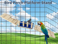 FlidRunest Bird Toy, Parrot Perch Platform with Swing and Ladder, Bird Perch Paw Grinding Rough-surfaced, Wooden Climbing Exercise Stands for Parakeet, Parrot, Lovebird, Cockatiel, Hamster
