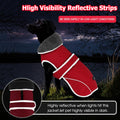 Dogcheer Dog Winter Coat, Waterproof Dog Jacket with Zipper Leash Opening