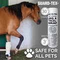 White Leg & Tail Wrap - 3" x 30 Yards Self Adhesive Waterproof Vet Wrap for Horses, Dogs & Other Animals - Cohesive Vet 