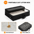 Pidipiti 20 x 14 x 14 Expandable car Travel Carrier for 1 Small-Medium cat,with a Portable Leakproof Litter Box