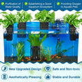 Borlech Upgraded Large Aquarium Plant Holder with Hooks and Suction Cups for Fish Tank Aquaponic Plant Cultivation and A
