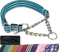 Chain Martingale Collar for Dogs, Dog Training Choker Collar-Bule L