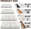 Dog Bed Crate Pad - Soft Fluffy Pet Cushion Mat Anti-Slip Comfy Kennel Pad for Crates