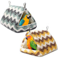 PETKNOWS 2 Pack Bird Nest House, Hanging Hammock Fluffy Parrots Bird Bed for Cage Bird Plush Nest for Parrot Macaw Budgies Eclectus Parakeet Cockatiels Cockatoo Lovebird