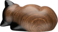 Kriss Art Pet Urns,Sleeping Resin Cremation Cat Urn, Cat Urns for Ashes, Small Animal Urn （Black Walnut）