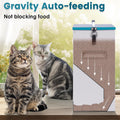 Automatic Cat Feeder for 2 Cat, 42cups/10L Automatic Pet Feeder for Dogs and Cats, Multiple Cats Feeder Outdoor Large Ca