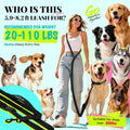Heelay Hands Free Dog Leash, 5.9-8.2ft Multifunctional Crossbody Rope with Explosion-Proof Handle and Adjustable Training Hands Free Leash for Medium Dog Walking Jogging and Running