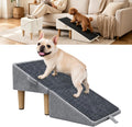 Split Ottoman Dog Ramp for Couch & Bed, 2-in-1 Foldable Wooden Pet Stairs & Steps, Anti-Slip Dog Steps for Small Dogs, P