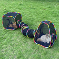 Outdoor Cat Enclosures, Cat Tunnels Catio Tents Cubes for Indoor Cats with Play Ball, Collapsible Outside Playpen Tunnel for Kitty, Rabbit, Puppy and Small Animals