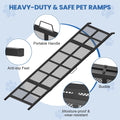 Dog Ramp for Car, 74"x 20" Large Folding Pet Stair Ramp with Non-Slip Mesh, Extra Wide Dog Steps for Medium & Large Dogs