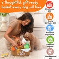 Deluxe New Puppy & Dog Gift Basket for Puppies, Adopted Dogs & Small Family Dogs - Dog Lick Mat, Chew Toys, Squeaky Toys