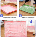 upcessory 50 pcs Disposable Cage Liners, Clear Plastic Rabbit Cage Liner Bag, Universal Toilet Film for Bunny, Hamster, 