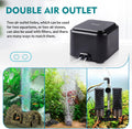 hygger Quiet <30dB Aquarium Air Pump, Adjustable Low Decibel Oxygen Fish Tank Pump 2 Air Outlets Ultra Silent Powerful A