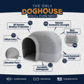 Petmate Husky Dog House for Dogs Up to 90 Pounds, Grey, Made in USA