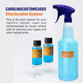 Chlorhexidine Solution 2% Spray Kit, Reptile Disinfectant Cleaning Solution, 32 oz Sprayer with Refills, Chlorhexidine S
