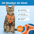 Voyager Escape-Proof Step-in Harness & Leash - Orange, Small