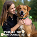 3 Pack Collapsible Dog Bowls,2 Pet Bowls with 1 Pet Poop Bag Dispenser Set,Portable Silicone Travel Dog Bowls for Walkin