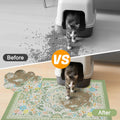 Glittme Cat Litter Mat with Non-Slip Bottom Litter Box Mat 33"X22" Litter Trapping Mat Easy to Clean Washable Cat Food Mat for Kitty,L